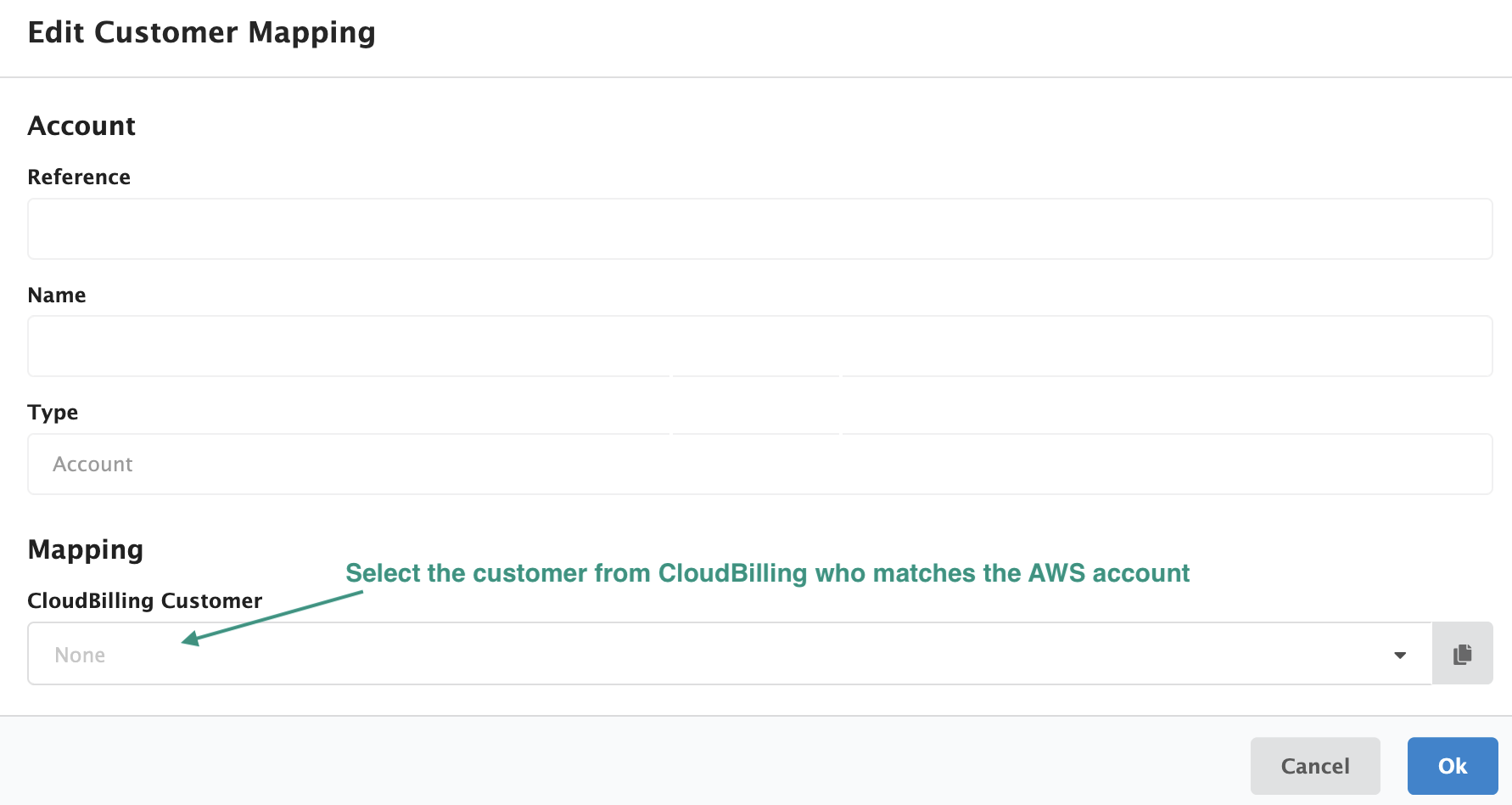 Figure AWS Connector 24: Mapping the CloudBilling and AWS customers
