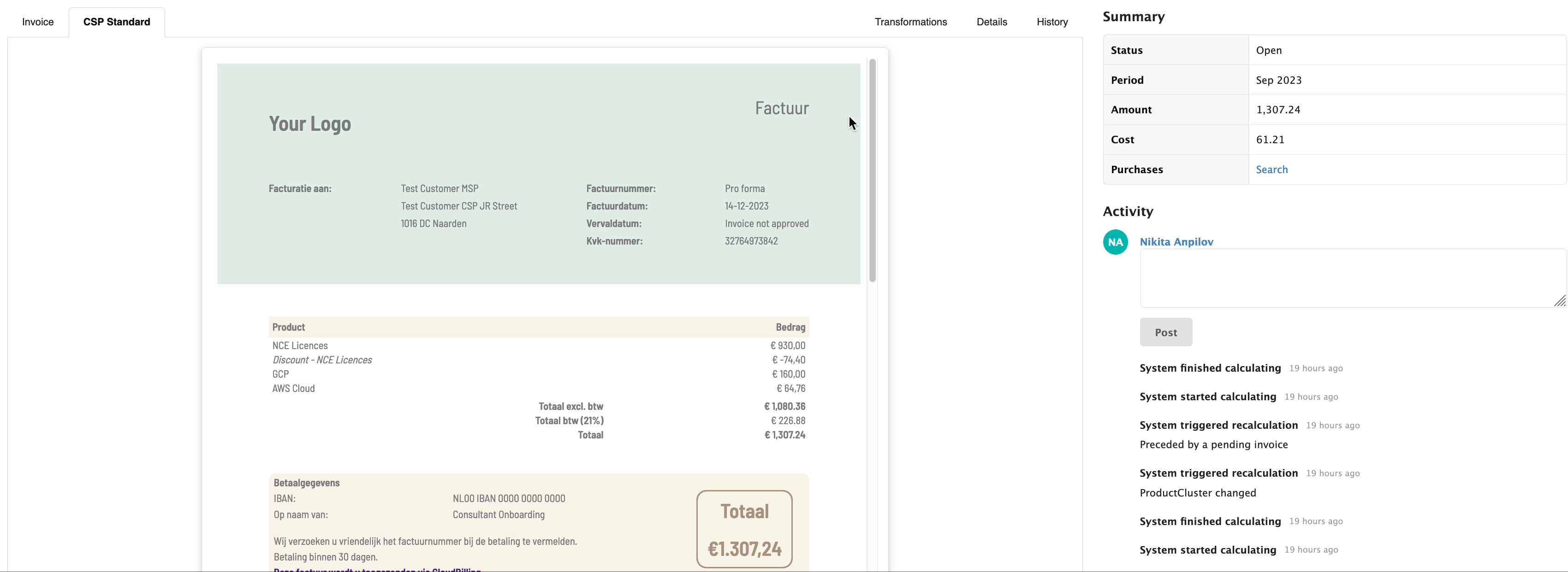 Figure FAQ Purchases 3: Invoice Purchases search