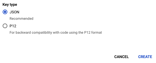 Figure GCP 10: GCP JSON Type Key